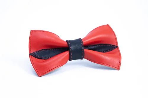 Jenon Leather kožený motýlek REDBLACK