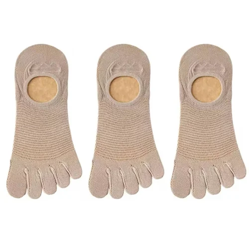 Prstové ponožky béžové