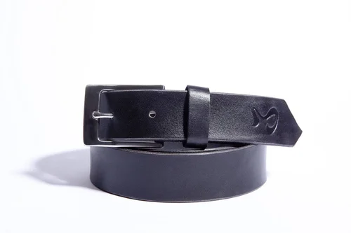 Men's leather belt Bennett BLACK