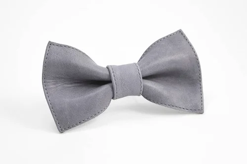 Jenon Leather kožený motýlek GRAY