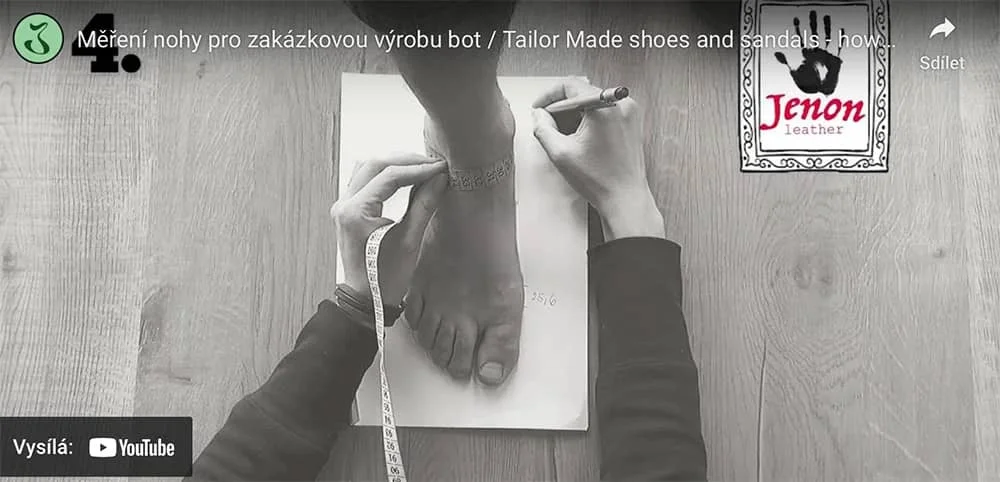 Jak správně změřit nohu pro výrobu na zakázku
