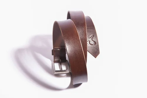 Men's leather belt Bennett DARKBROWN
