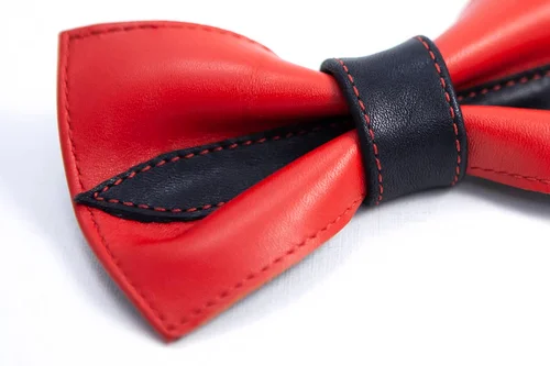 Jenon Leather kožený motýlek REDBLACK