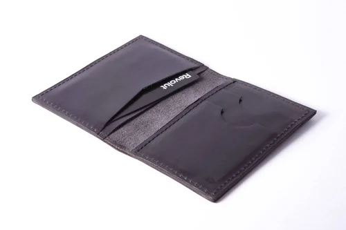 Kožená dokladovka Bitecoin BLACK