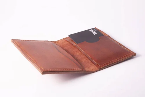 Kožená dokladovka Bitecoin BROWN