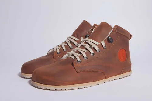 Jenon leather Yeans SNOWBROWN