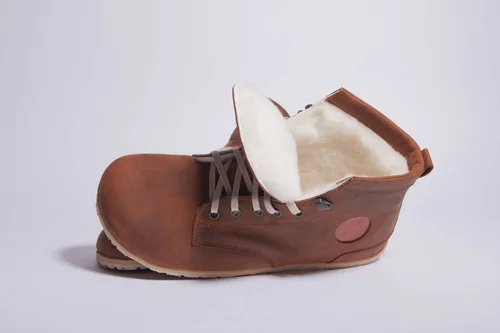 Jenon leather Yeans SNOWBROWN